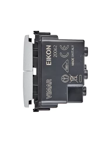 Vimar 20062.N Pulsador Doble Enclavamiento No+No 10A Next Eikon Gris Claro